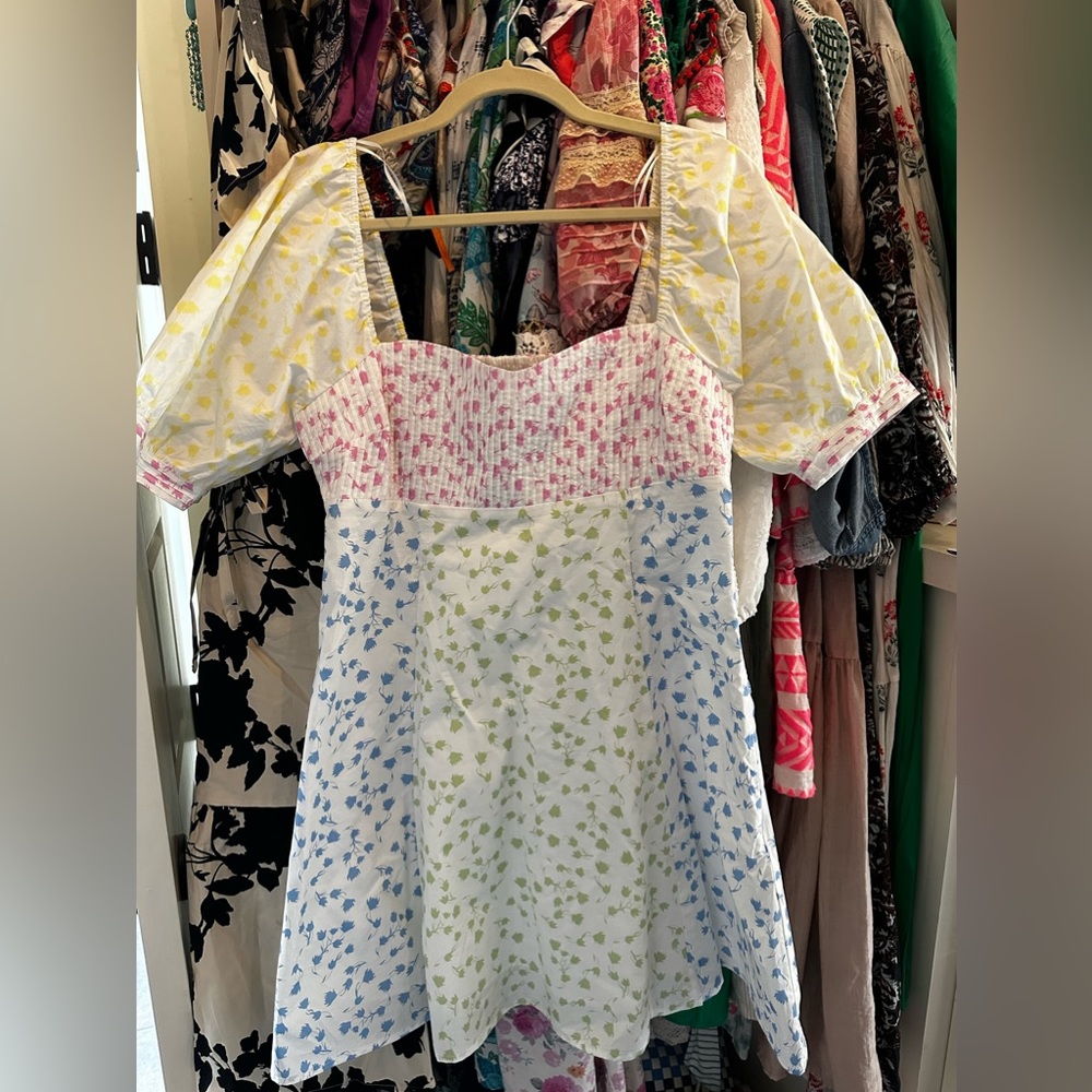 English Factory floral patchwork dress NWT sz small